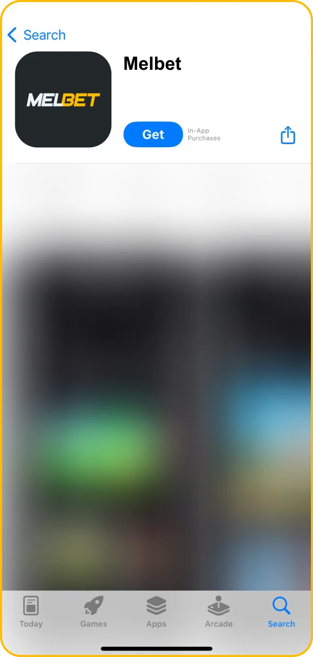 Get the Melbet iOS app from the App Store.