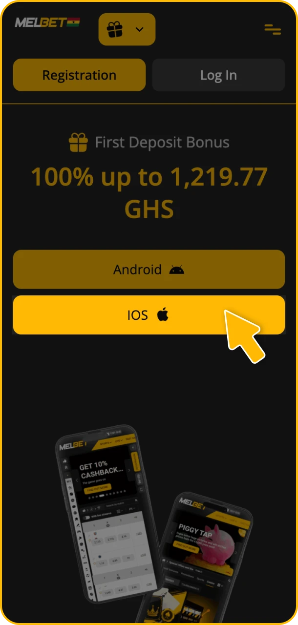 Click to install Melbet on your iPhone.