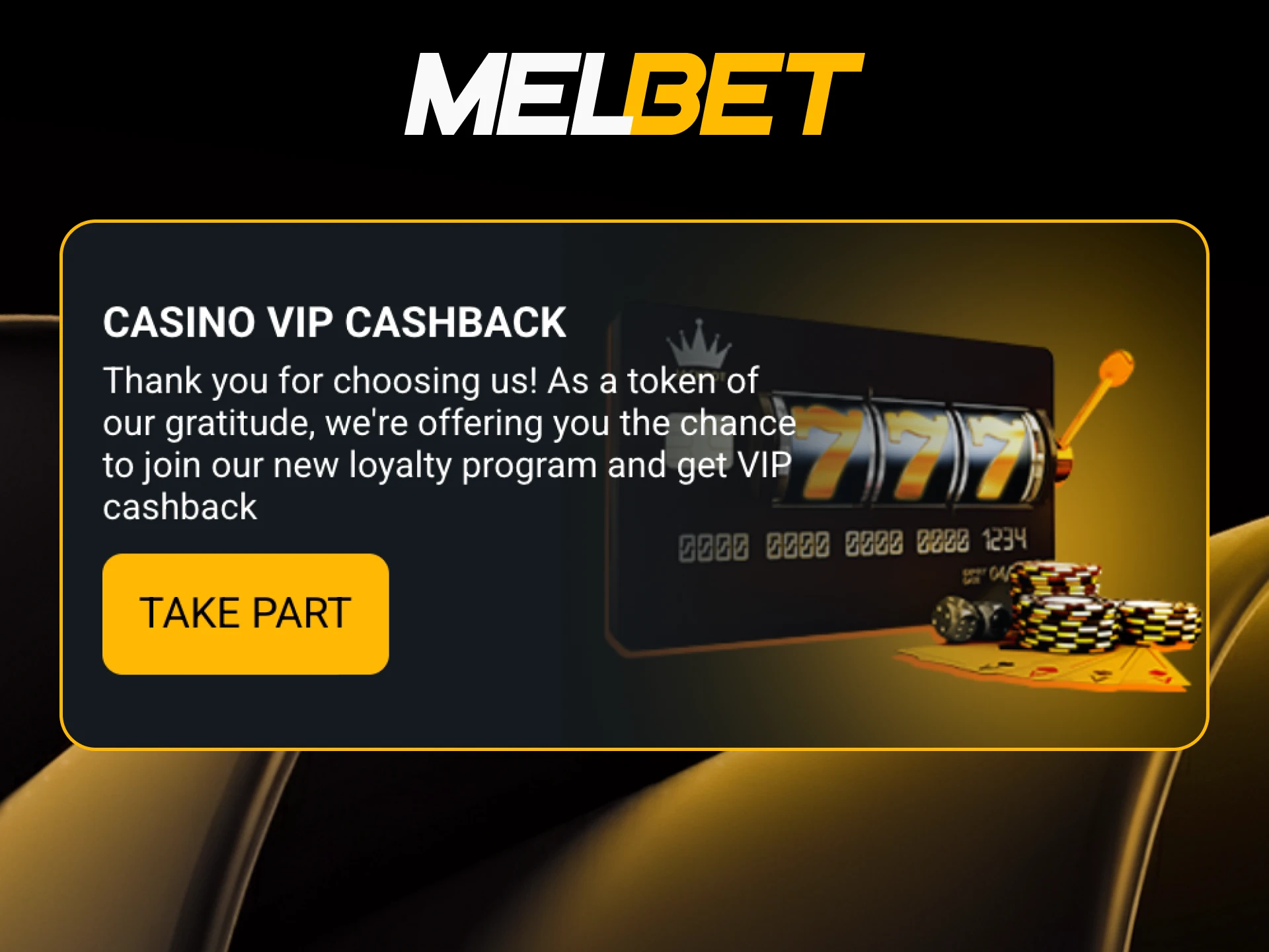 Join the loyalty program and earn rewards on Melbet.