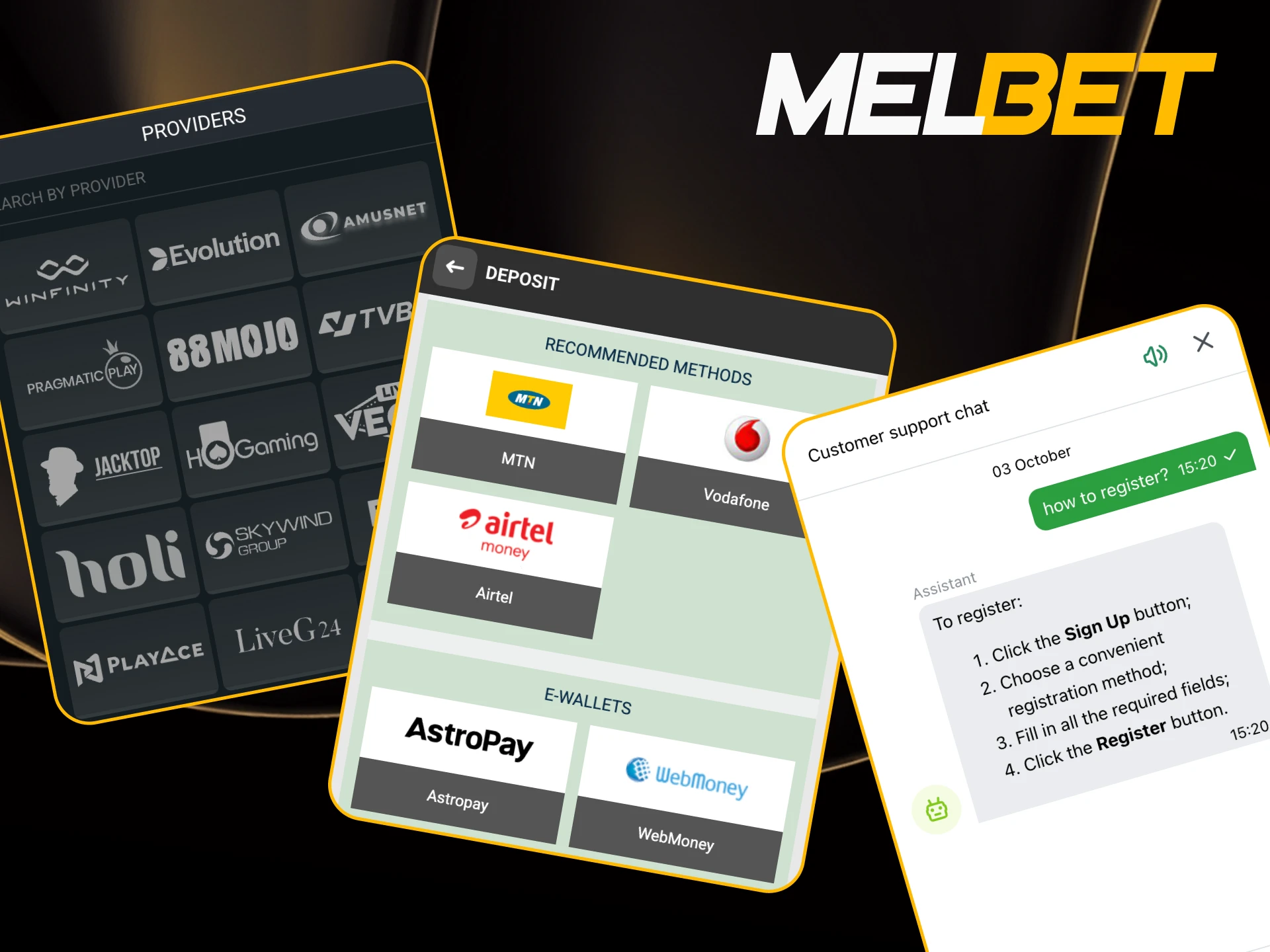 Discover top casino features only at Melbet.