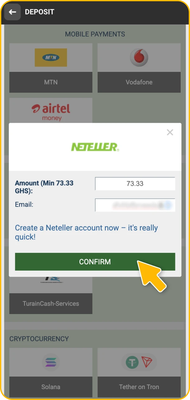 Confirm deposit details safely on Melbet.