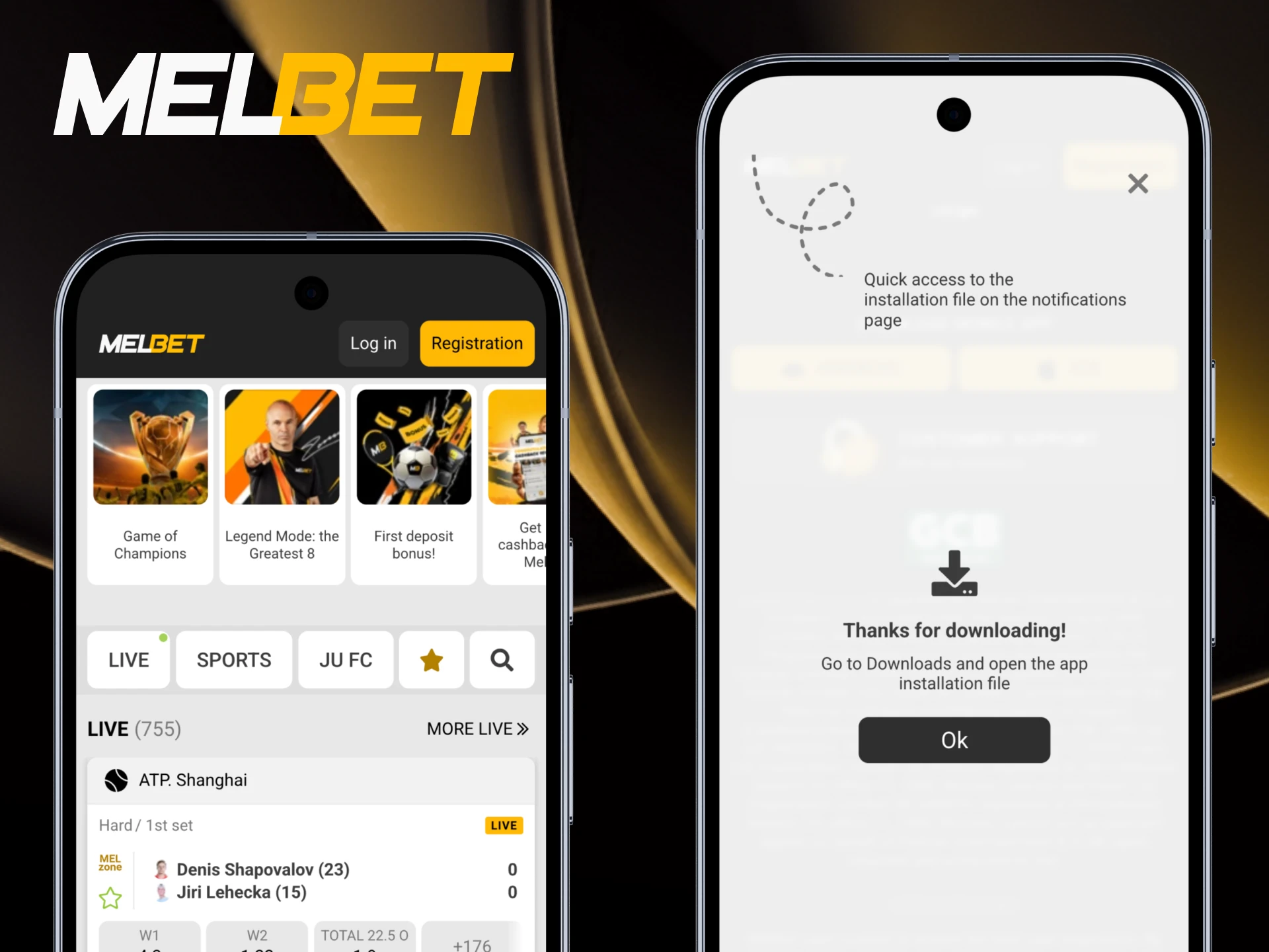 Enjoy betting fun with Melbet Android app.