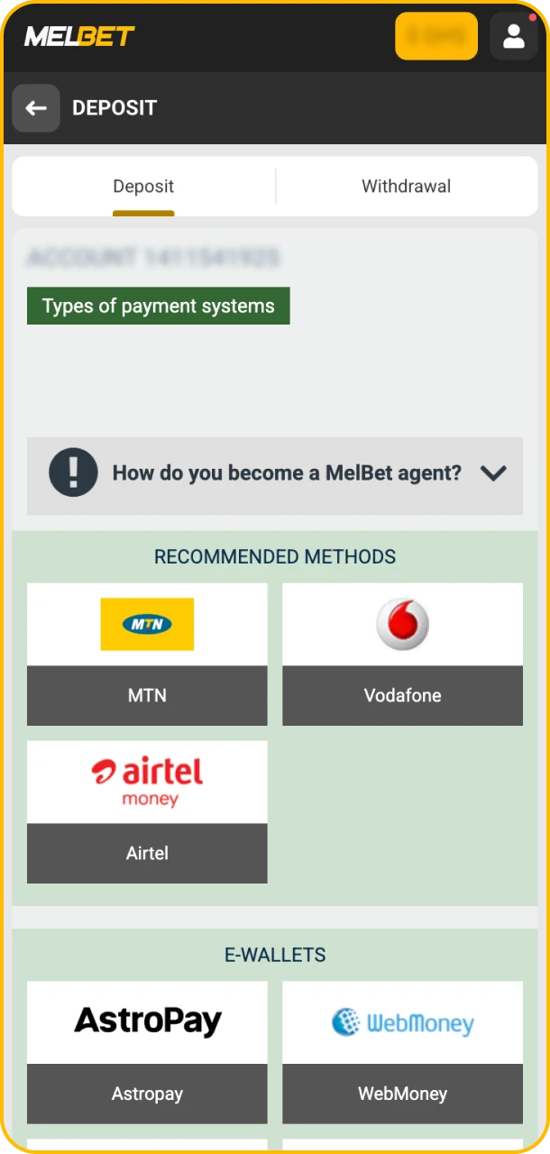Deposit funds and start betting easily on Melbet.