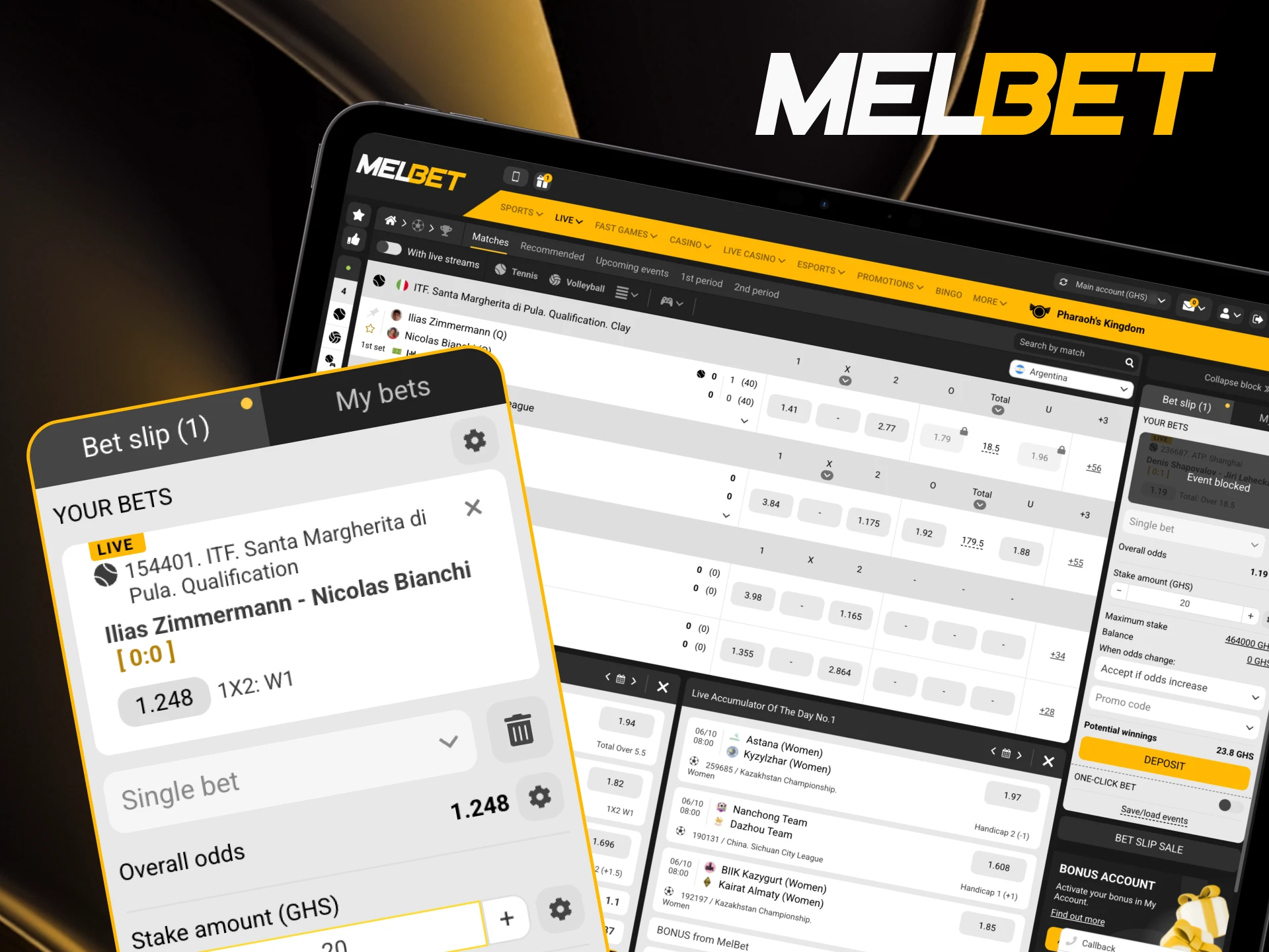 Enjoy live betting action at Melbet.