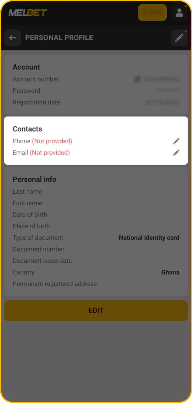 Verify identity before withdrawing funds on Melbet.