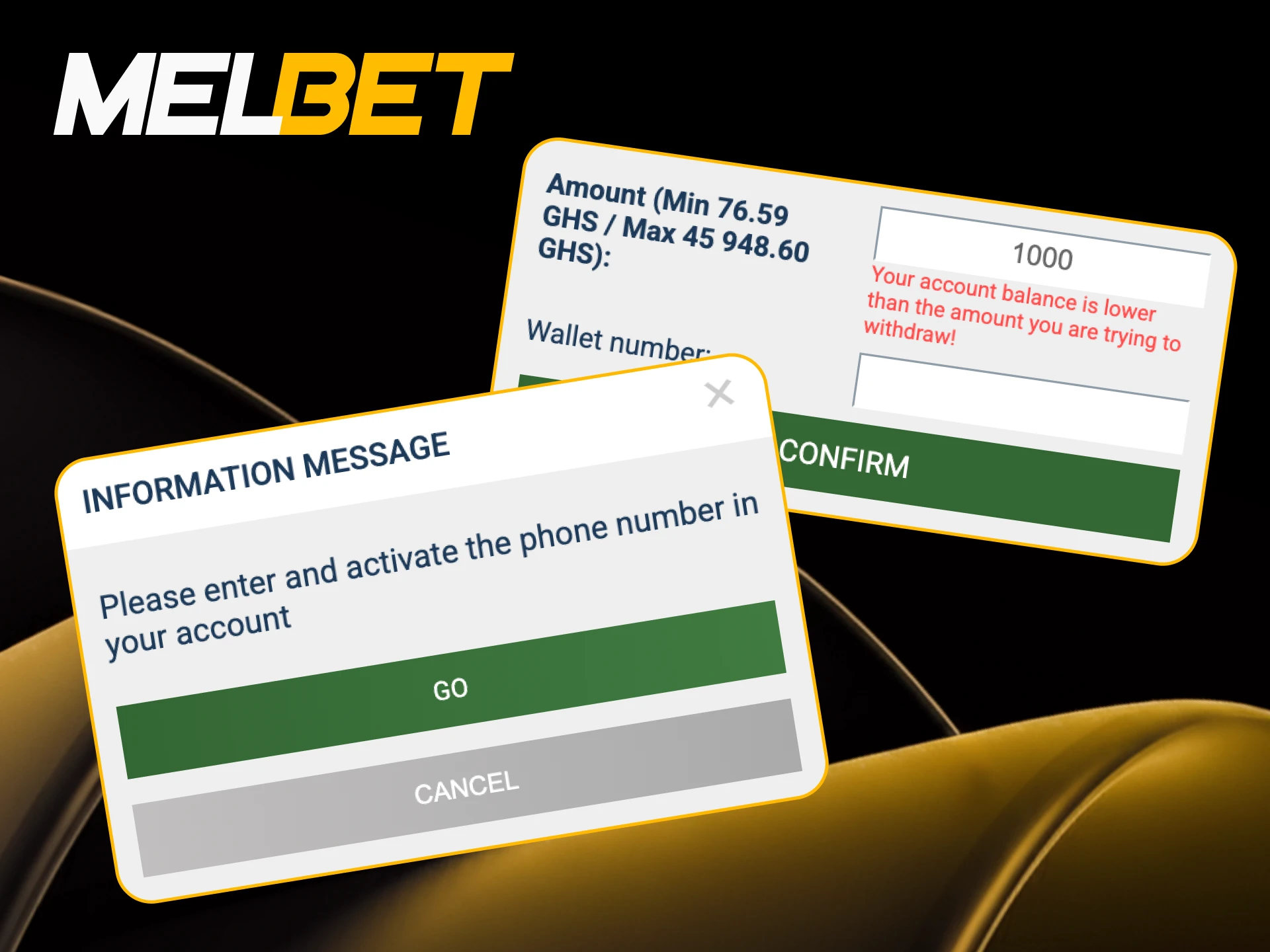 Solve withdrawal problems quickly with Melbet.