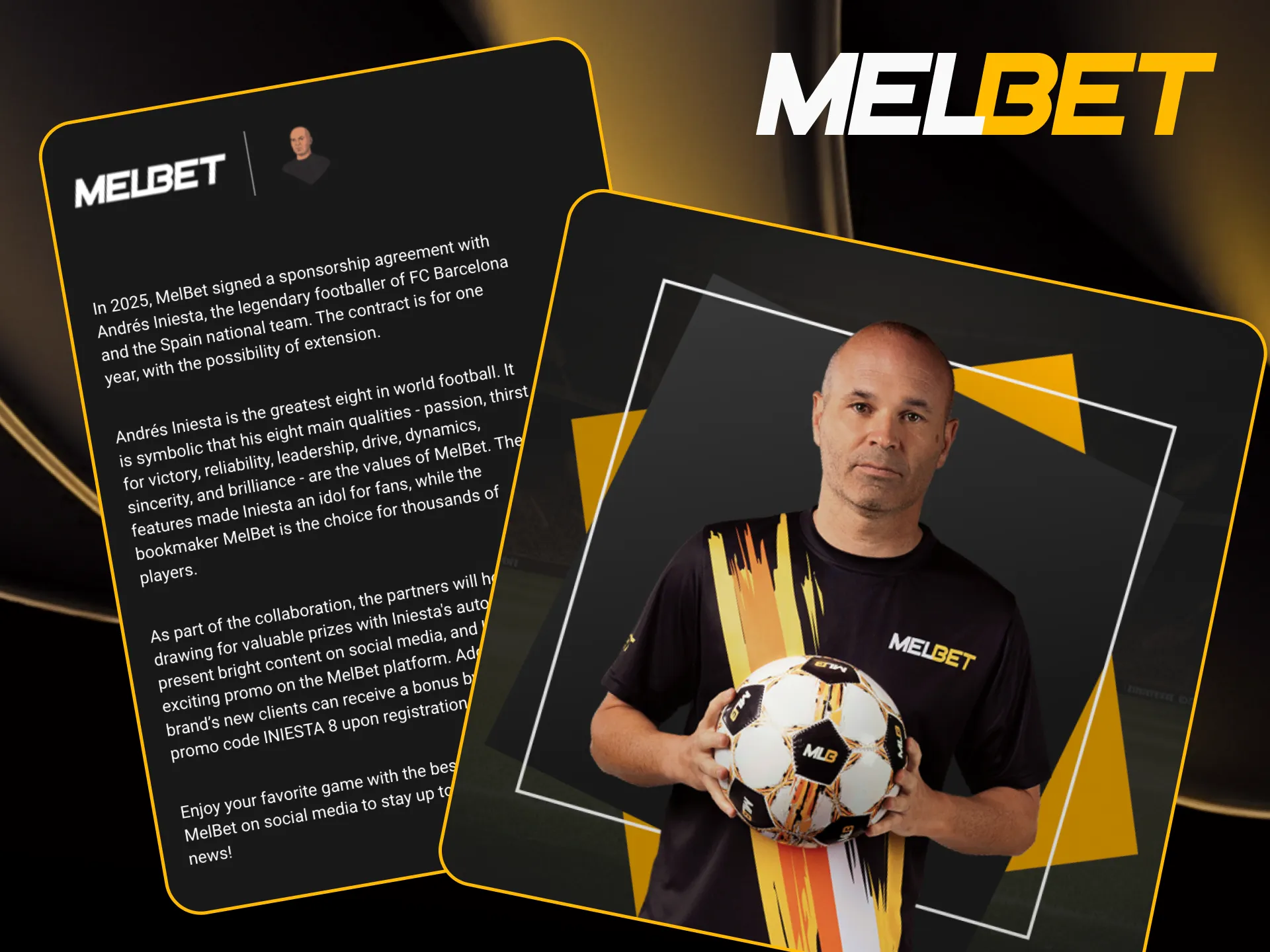 Meet Melbet with legendary football inspiration.